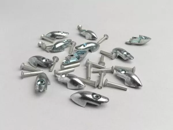 Loopvlakstrip eindstukset -CIF- Vespa V50, V90, 50 Special, 50 L, 50 Elestart, SS50, SS90, PV125, ET3, Super, VNA1T (68032-), VNA2T, VNB1T, VNB2T (stripbreedte 13,5mm)