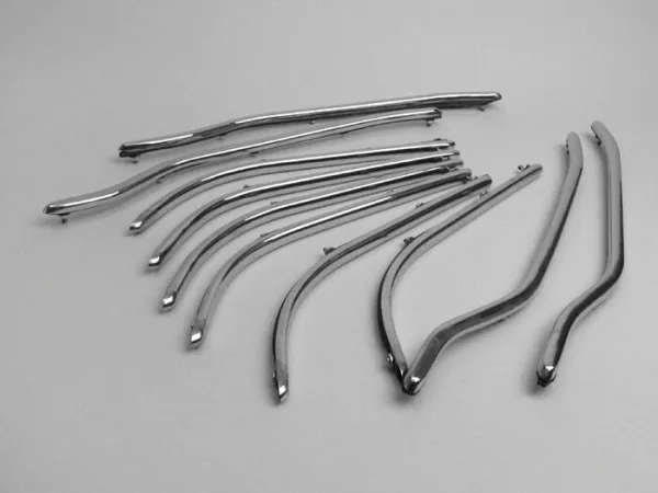 Set strip tapak -SPAQ- Lambretta LI (seri 1-2), TV (seri 2) - baja tahan karat