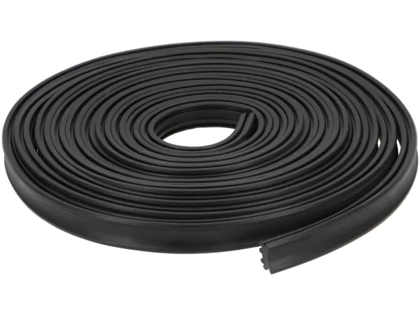 Loopvlakstrook rubber -OEM KWALITEIT, B=14mm- Vespa V98, 125 V1 - 15T, V30 - 33T, VM1T - 2T, 150 GS VS1T - 5T, VL1T - 3T, VB1T, VBA1T, VBB1T, GL VLA1T, GS160 / GS4 (VSB1T) VSB1T- Zwart (4,40m)