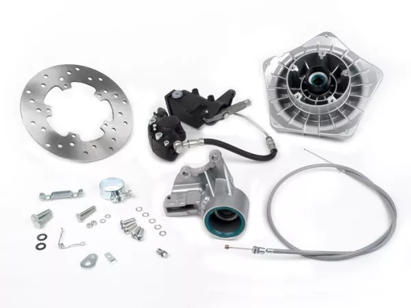 Disc brake set -GRIMECA Classic NT Ø=20mm- Vespa PX (since 1982), T5 125cc, PK XL - semi hydraulic - silver