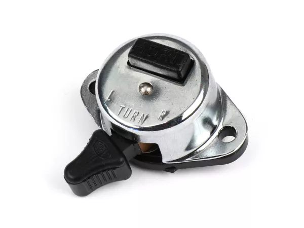 Indikatorbrytare med integrerad hornknapp -CEV (NOS)- Vespa V50 S, SR50, V50 R, V90, SS90, Nuova 125, PV125, ET3, Super, GS150 / GS3, GS160 / GS4 (VSB1T), Sprint, Rally180 (VSD1T), Rally200 (VSE1T) - passar även för USA-modeller