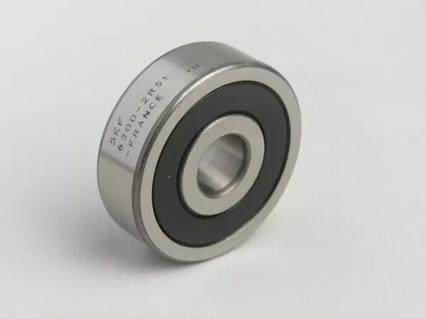 Kogellager -6300 2RS (aan beide zijden ingekapseld)- (15x32x13mm) - (gebruikt voor voorwiel Yamaha Aerox (YQ50/L, 2-takt), Neos, BWs, MBK Nitro (YQ50/L, 2-takt), Ovetto, Booster)