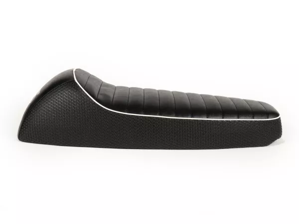 Asiento -SELLERIA TREZZI- Vespa T5 125cc - negro (alfatex), ribete blanco
