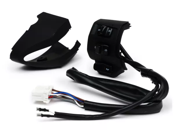 Ganti unit ke kiri -DMP- VESPA Primavera 50 2T/4T, Sprint 50 2T/4T - termasuk sampul depan - matt hitam