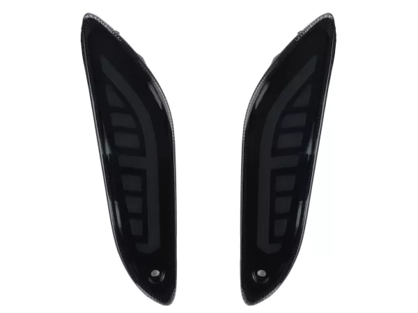 Knipperlichtenset -POWER 1- LED Sport (E-markering)- Vespa Primavera, Sprint - gerookt / zwart getint - achter - helder glas