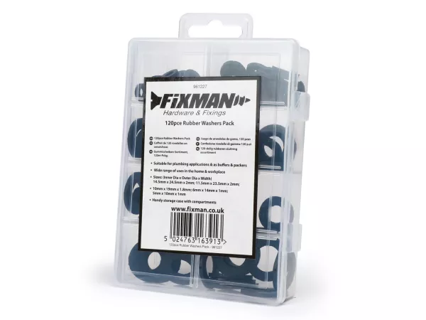Rubber washer assortment box -OEM- 5-24,5mm, 120-pcs.