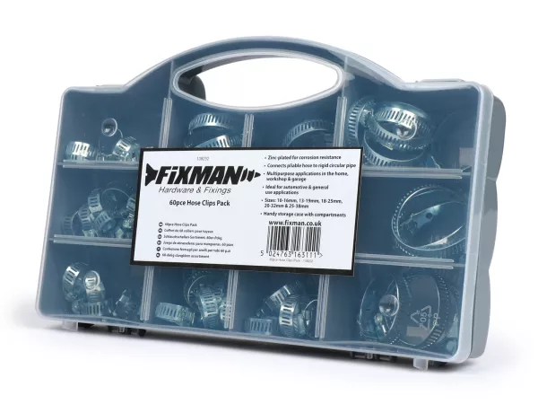 Schlauchschellen-Sortimentkasten -OEM- Ø=10-38mm, 60-tlg.