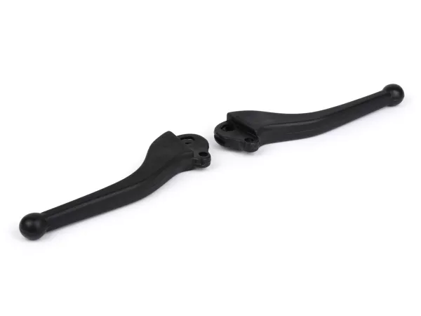Palanca de freno + palanca de embrague (juego) -STILMOTOR (NOS)- VESPA Sport - Vespa PX -1997, T5, TX, T5 Classic, PK S, XL - plástico - negro