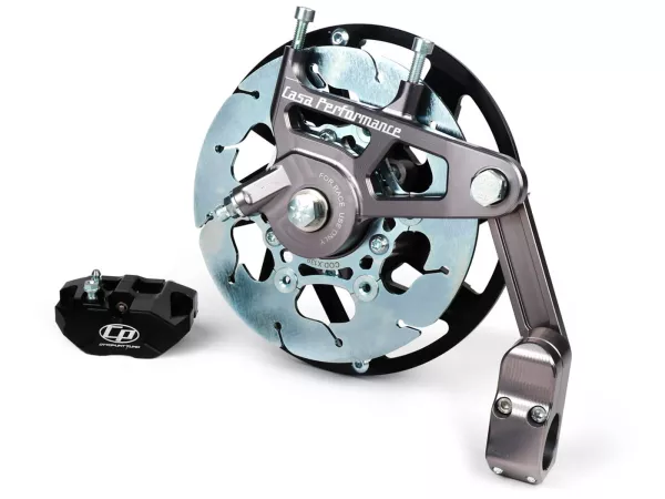 Disc brake CasaDisc Anti-Dive  -CASA PERFORMANCE- Lambretta LI, LIS, SX, TV, DL, GP - incl. brake caliper - titanium