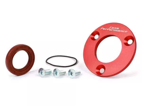 Tapa disco cojinete de bolas cigüeñal (lado motor) con junta tórica -CASA PERFORMANCE- Lambretta Lui75 S/SL, J125 (4 velocidades)