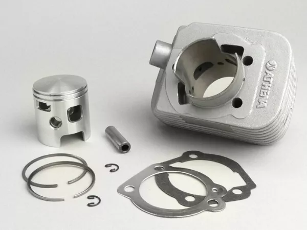 Cilinder -ATHENA 72 ccm aluminium Ø46mm- Piaggio Bravo, Ciao, Boxer (zuigerpen = Ø 10mm) - motorhuis moet uitgespind worden