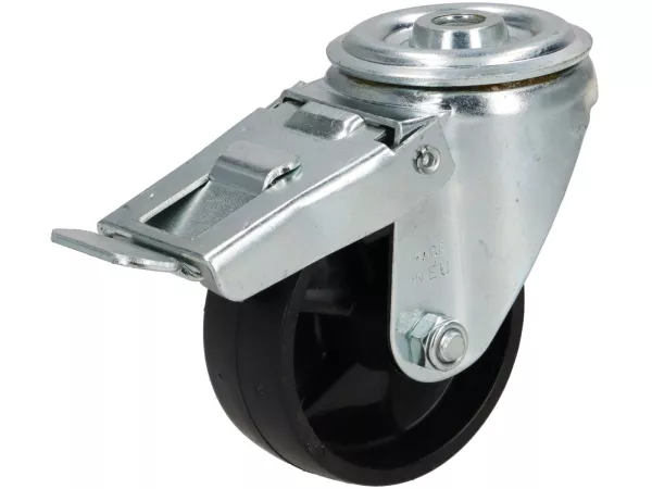 Castor, wheel, rotatable with parking brake Ø=80mm for lifting platform -FA ITALIA (7670080)- Vespa Smallframe, Largeframe, Wideframe