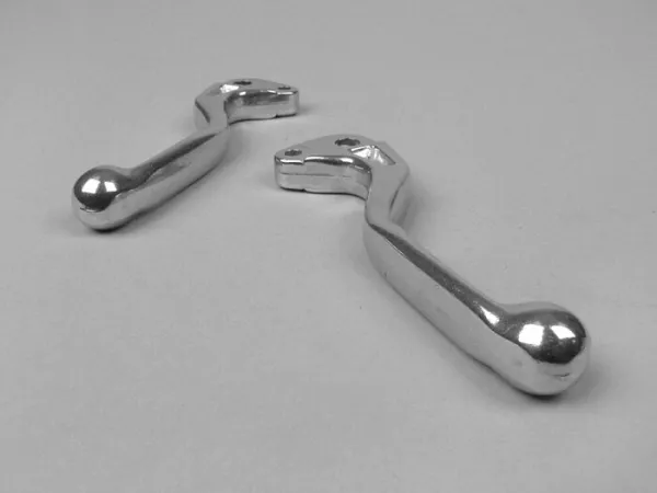 Remhendel + koppelingshendel (set) -VESPA Sport short- Vespa PK S, XL - gepolijst aluminium