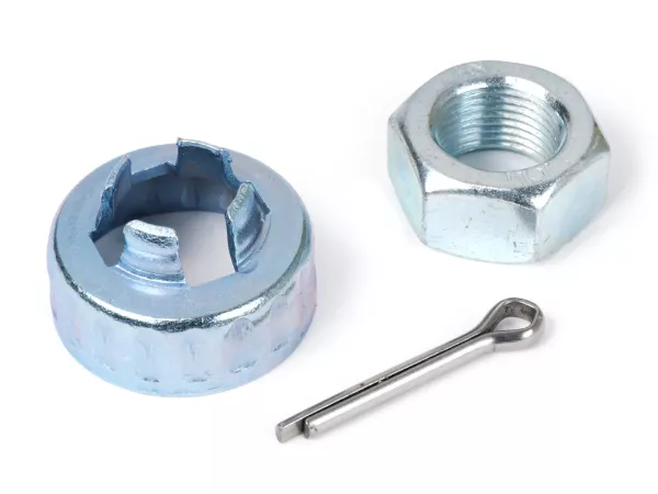 Borgingsset achterwielmoer -RMS M16, SW24- Vespa PX (vanaf 1984), PK XL, Cosa, Piaggio automaat, Gilera automaat