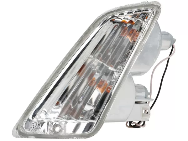 Clignotant -PIAGGIO Siem- Vespa GT, GTL, GTV, GTS 125-300 (-2013) - incolore - cabochon pas strié - avant gauche