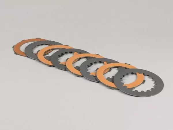 Clutch friction plate set -NEWFREN Race Carbon - Vespa Cosa2- 4 friction plates