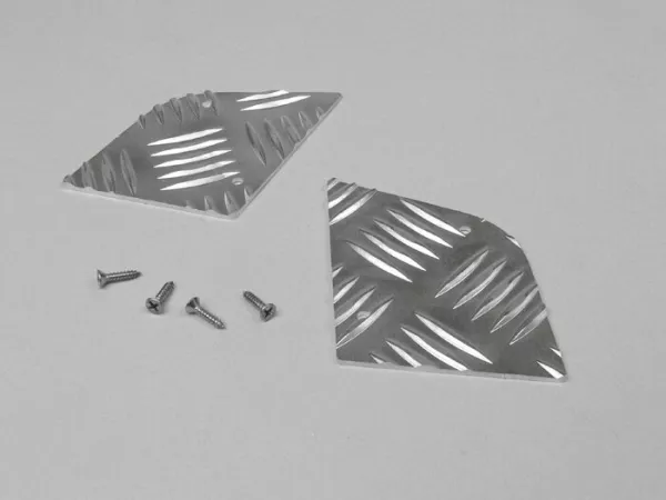 Piastra a scacchiera passeggero in alluminio -DF OPTICPARTS- Sachs Speedforce - Piastra a scacchiera