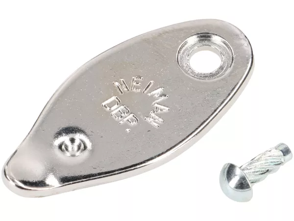 Steering lock cover set -NEIMAN (lozenge, 1962-1971), rivet Ø=3mm- Vespa V50L (V5A1T, -580000), V50N (V5A1T, -236000), V90 (V9A1T, -31300), PV125 (VMA2T, -28959), Super 125, Super 150 (-73779), GT (VNL2T, -62684), Sprint (VLB1T, -77174)