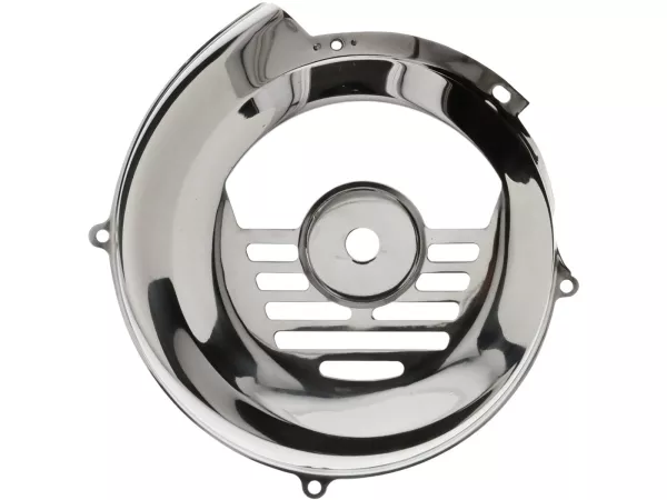 Cubre rueda de ventilador - CALIDAD OEM - Vespa Smallframe V50, PV, ET, PK - parece V50 1°series (1963-1965) - acero inoxidable